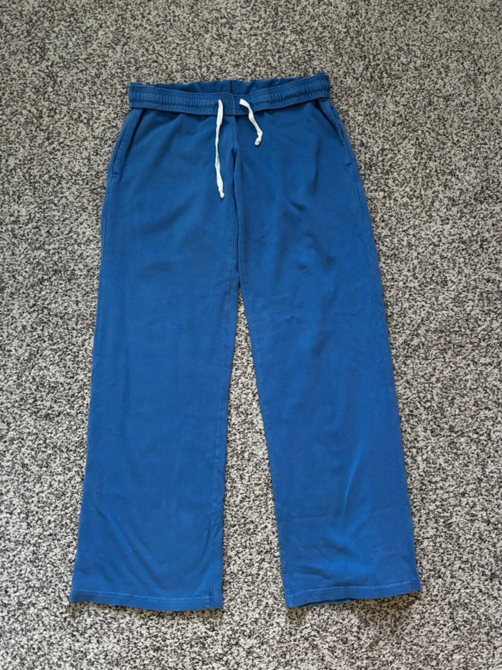 John Galt Brandy Melville Blue Rosa Sweatpants White Drawstring One Size - Picture 2 of 3
